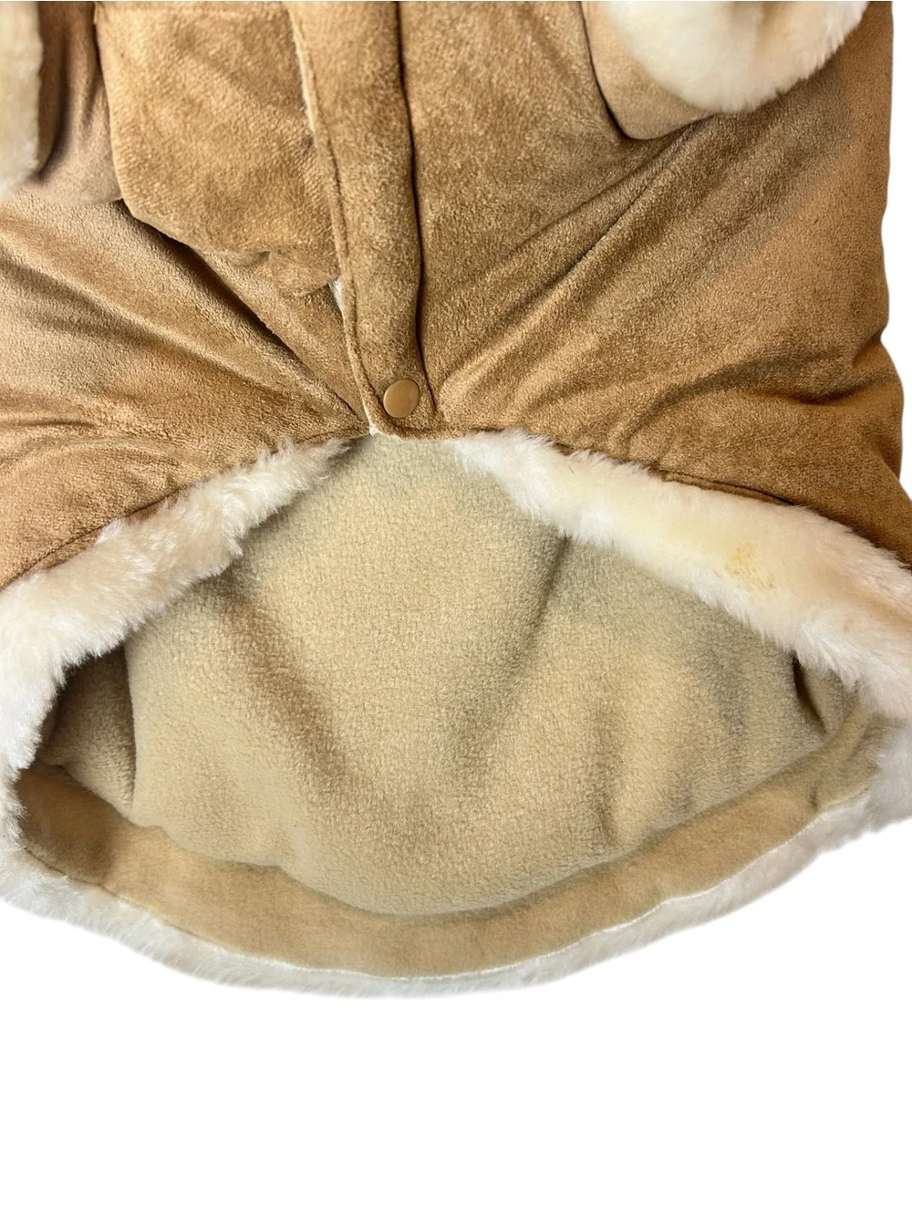 AKC Outdoor Series Faux Suede Dog Jacket XL NWT Shearling Lined